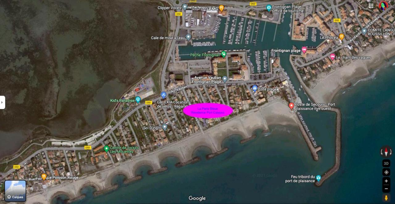 La Perle Bleue, 100 M De La Plage, Parking, Wifi Frontignan Luaran gambar